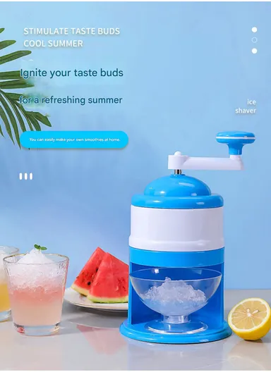 Ice Crusher Manual Multifunction Shaver, Durable, Heat-Resistant with Ice Bowl BLD-16