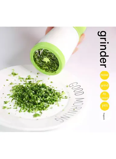 Multi-Purpose Manual Herb, Spice &amp; Seed Grinder - White &amp; Green