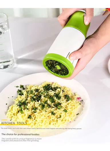 Multi-Purpose Manual Herb, Spice &amp; Seed Grinder - White &amp; Green