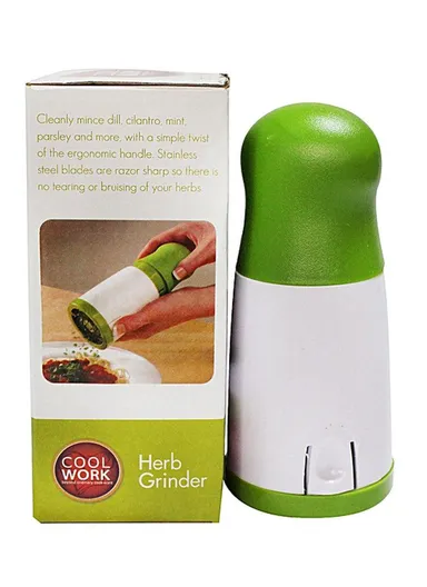Multi-Purpose Manual Herb, Spice &amp; Seed Grinder - White &amp; Green