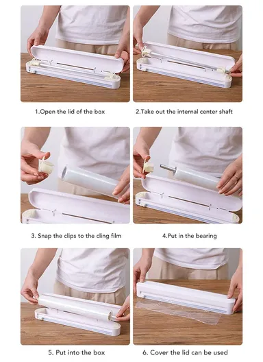 30cm Wide Plastic Wrap &amp; Aluminum Foil Dispenser with Slide Cutter YXY588