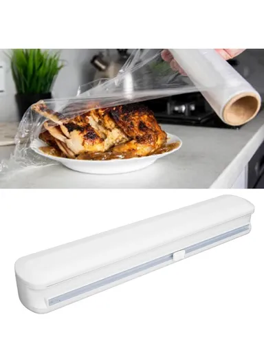 30cm Wide Plastic Wrap &amp; Aluminum Foil Dispenser with Slide Cutter YXY588