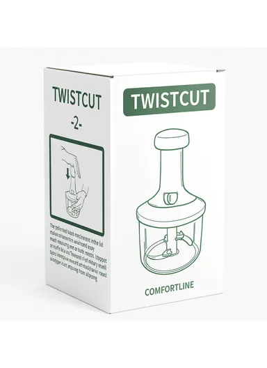 Kitchen High-Speed Manual Chopper Grinder - White