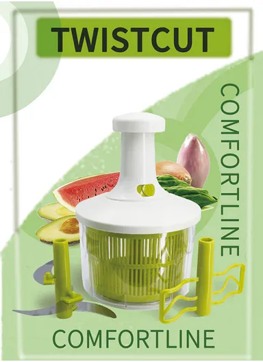 TwistCut Hand Press Food Mixer with Chopping &amp; Mixing Blades (D15 x H23)