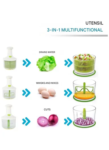 TwistCut Hand Press Food Mixer with Chopping &amp; Mixing Blades (D15 x H23)