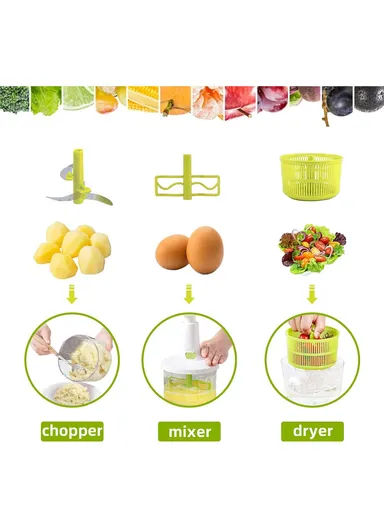 TwistCut Hand Press Food Mixer with Chopping &amp; Mixing Blades (D15 x H23)