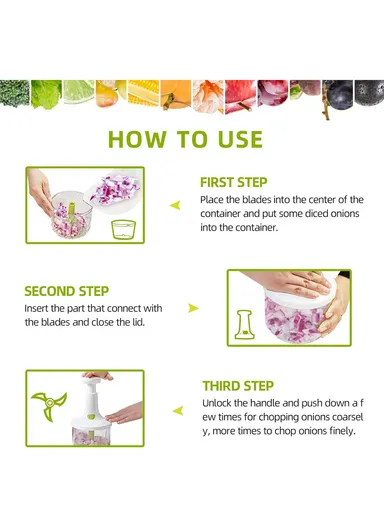 TwistCut Hand Press Food Mixer with Chopping &amp; Mixing Blades (D15 x H23)