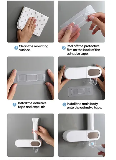 Intelligent Toothbrush Holder with Toothpaste Dispenser, UV + Photocatalyst Sterilization &amp; Long Standby Time YR-555