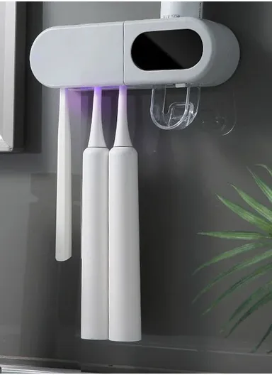 Intelligent Toothbrush Holder with Toothpaste Dispenser, UV + Photocatalyst Sterilization &amp; Long Standby Time YR-555