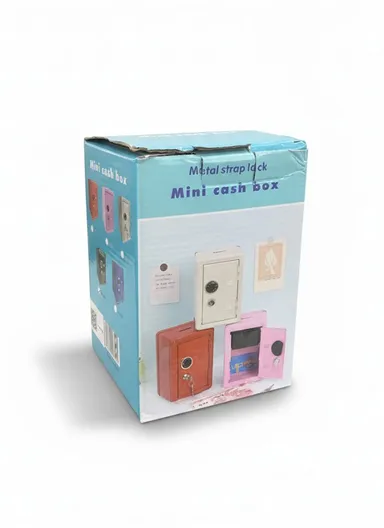 Mini Cash Box with Coin Slot, Small Drawer &amp; Key Lock (W12 × D10 × H18)cm