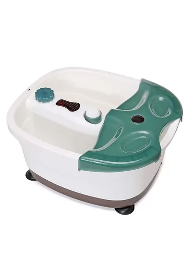 300W Multi-Functional Infrared Footbath Spa Massager with Vibration, Oxygen Bubbles &amp; Magnetic Therapy - Green