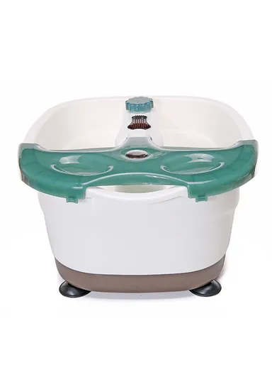 300W Multi-Functional Infrared Footbath Spa Massager with Vibration, Oxygen Bubbles &amp; Magnetic Therapy - Green