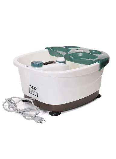 300W Multi-Functional Infrared Footbath Spa Massager with Vibration, Oxygen Bubbles &amp; Magnetic Therapy - Green