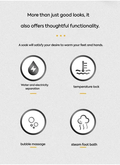 300W Multi-Functional Infrared Footbath Spa Massager with Vibration, Oxygen Bubbles &amp; Magnetic Therapy - Orange