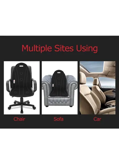 2-in-1 Electronic Heated Vibrating Massage Mat, Home &amp; Car Massage Cushion with 4 Modes, Built-in Controller &amp; Timer YC-816