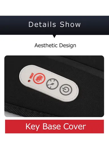 2-in-1 Electronic Heated Vibrating Massage Mat, Home &amp; Car Massage Cushion with 4 Modes, Built-in Controller &amp; Timer YC-816