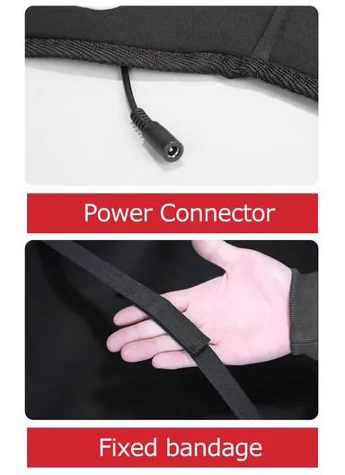 2-in-1 Electronic Heated Vibrating Massage Mat, Home &amp; Car Massage Cushion with 4 Modes, Built-in Controller &amp; Timer YC-816