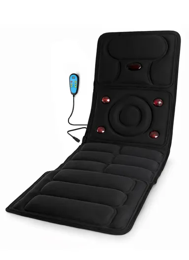 Microcomputer Massage Mattress, Full Body Vibration &amp; Heating Pad with Remote Control, Multi-Frequency Massage Modes &amp; Foldable Design SL-2018
