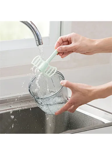 Garlic Press Mincer Vegetable Meat Grinder Hand Pull Type Chopper, Portable Food Processor - Green