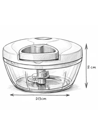 Manual Hand Pull Food Chopper, Compact Vegetable Cutter with Stainless Steel Blades MLY-816 - Green