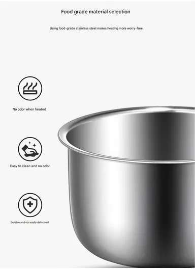 200W 2L Multifunctional Electric Cooking Lunch Box with 4 Stainless Steel Liners - Pink