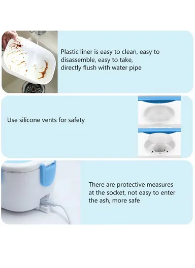 40W 1.5L Electric Lunch Box with Single-Layer Food Container &amp; Dual Heating - Red