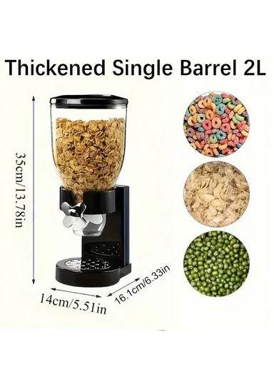 2L Dry Food Cereal Dispenser with Rotating Knob (W14 × H35)cm