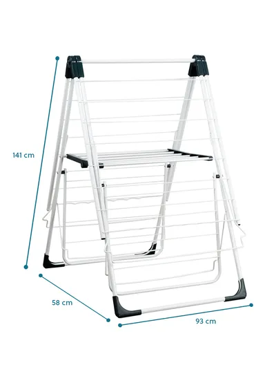 Multifunction Foldable Clothing Drying Rack 141 x 58 x 93 cm - White