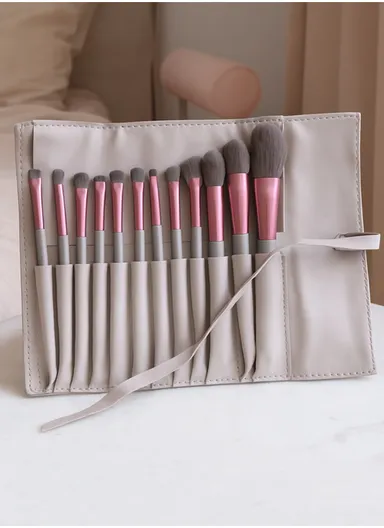 12-Pcs Professional Makeup Brush Set, Complete Face &amp; Eye Kit