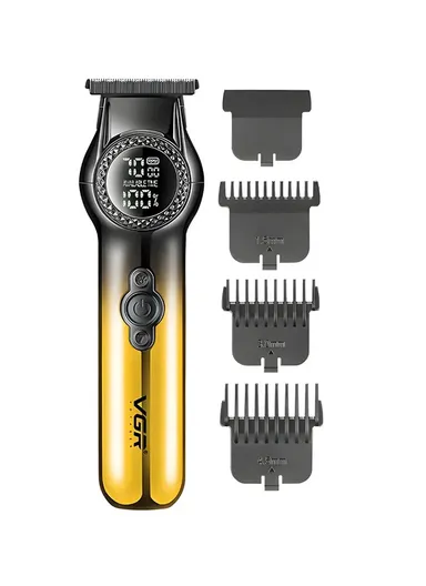 Professional Rechargeable Hair Trimmer, Cordless Hair Trimmer with LED Display &amp; Guiding Comb V-990