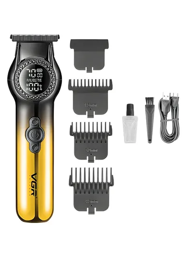 Professional Rechargeable Hair Trimmer, Cordless Hair Trimmer with LED Display &amp; Guiding Comb V-990