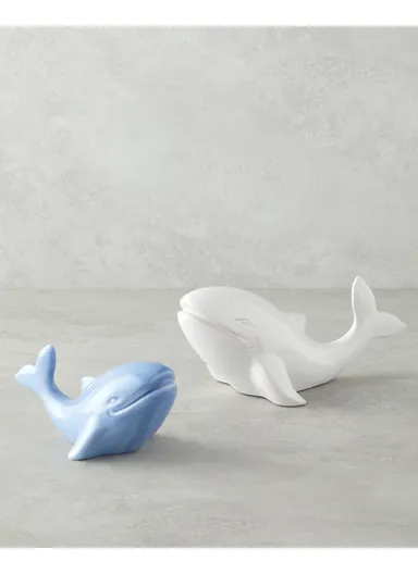 Little Whale Figurine 17.4x9.5x7.8 cm Blue