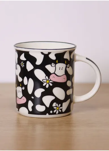 300ml Ceramic Cow Design Mug, Dishwasher &amp; Microwave Safe Mug SDM037-1227 - Style 2