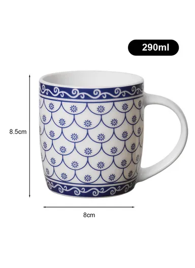 290ml Retro Design Ceramic Mug, Dishwasher &amp; Microwave Safe Mug SDM020-1312 - Style 4
