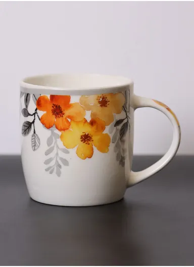 310ml Flower Design Ceramic Mug, Dishwasher &amp; Microwave Safe Mug SDM020-3349 - Style 1
