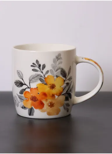 310ml Flower Design Ceramic Mug, Dishwasher &amp; Microwave Safe Mug SDM020-3349 - Style 3