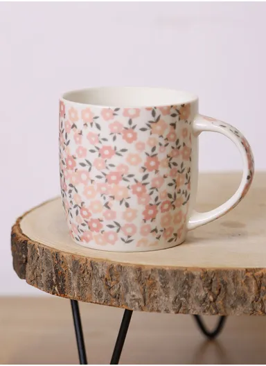 310ml Flower Design Ceramic Mug, Dishwasher &amp; Microwave Safe Mug SDM020-3326 - Style 2