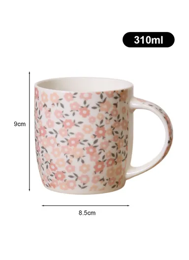 310ml Flower Design Ceramic Mug, Dishwasher &amp; Microwave Safe Mug SDM020-3326 - Style 2