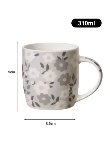 310ml Flower Design Ceramic Mug, Dishwasher &amp; Microwave Safe Mug SDM020-3326 - Style 3