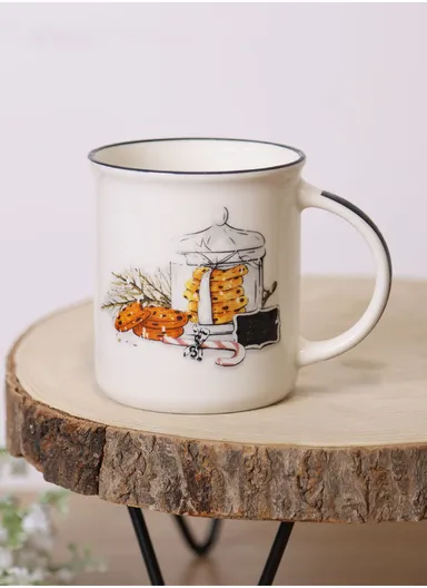 300ml Ceramic Mug, Multi-Use Large Capacity Mug - Style 3