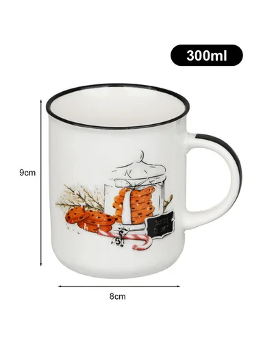 300ml Ceramic Mug, Multi-Use Large Capacity Mug - Style 3