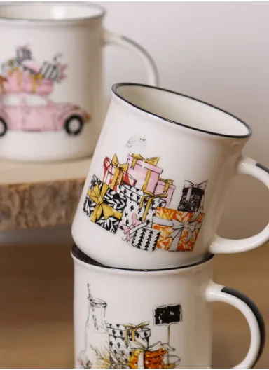 300ml Ceramic Mug, Multi-Use Large Capacity Mug - Style 3