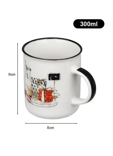 300ml Ceramic Mug, Multi-Use Large Capacity Mug - Style 4