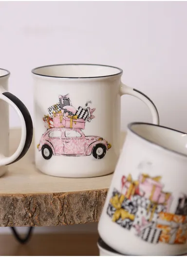 300ml Ceramic Mug, Multi-Use Large Capacity Mug - Style 4