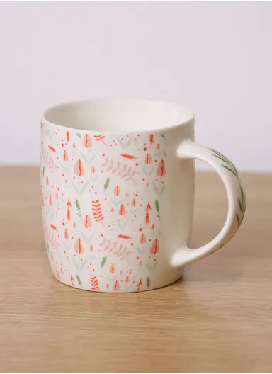 310ml Flower Design Ceramic Mug, Dishwasher &amp; Microwave Safe Mug SDM020-2689 - Style 3