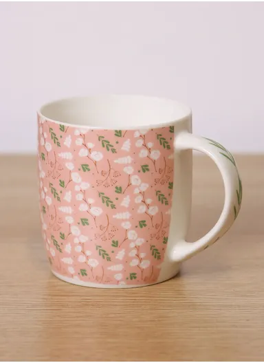310ml Flower Design Ceramic Mug, Dishwasher &amp; Microwave Safe Mug SDM020-2689 - Style 4