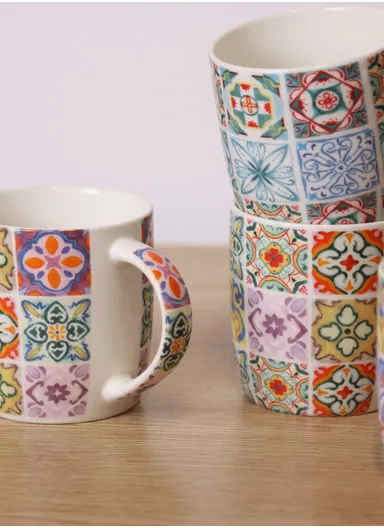 310ml Patern Design Ceramic Mug, Dishwasher &amp; Microwave Safe Mug SDM020-3327 - Style 4