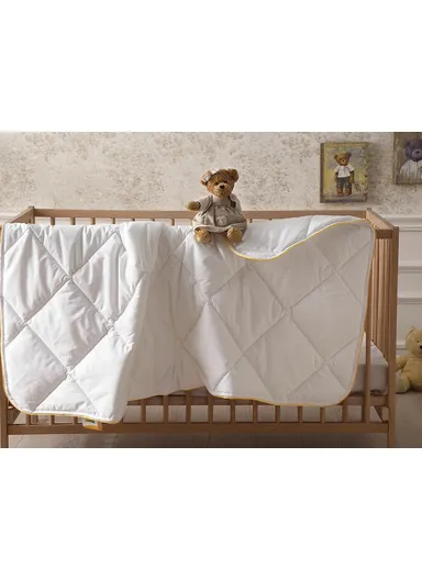 Allerban Baby Quilt 95 x 145 cm ( 200 gr/m2 ) - White / Gold