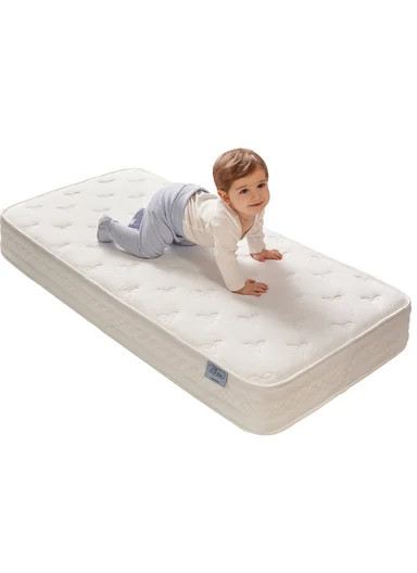 Blue Star Baby Spring Mattress (W70 x L120 x H15) cm- White