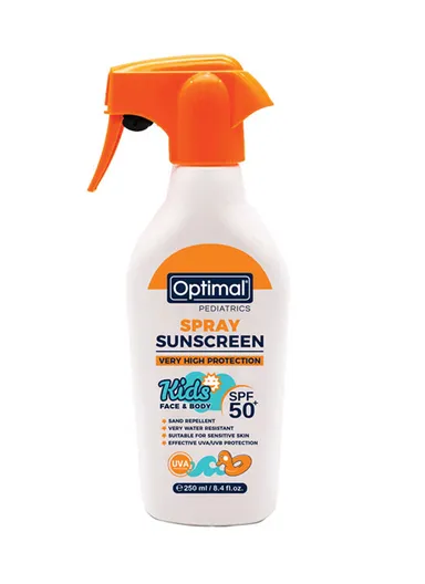 250ml SPF 50+ Kids Sunscreen Spray, Broad Spectrum, Water-Resistant &amp; Sand-Repellent, Gentle Formula for Face &amp; Body